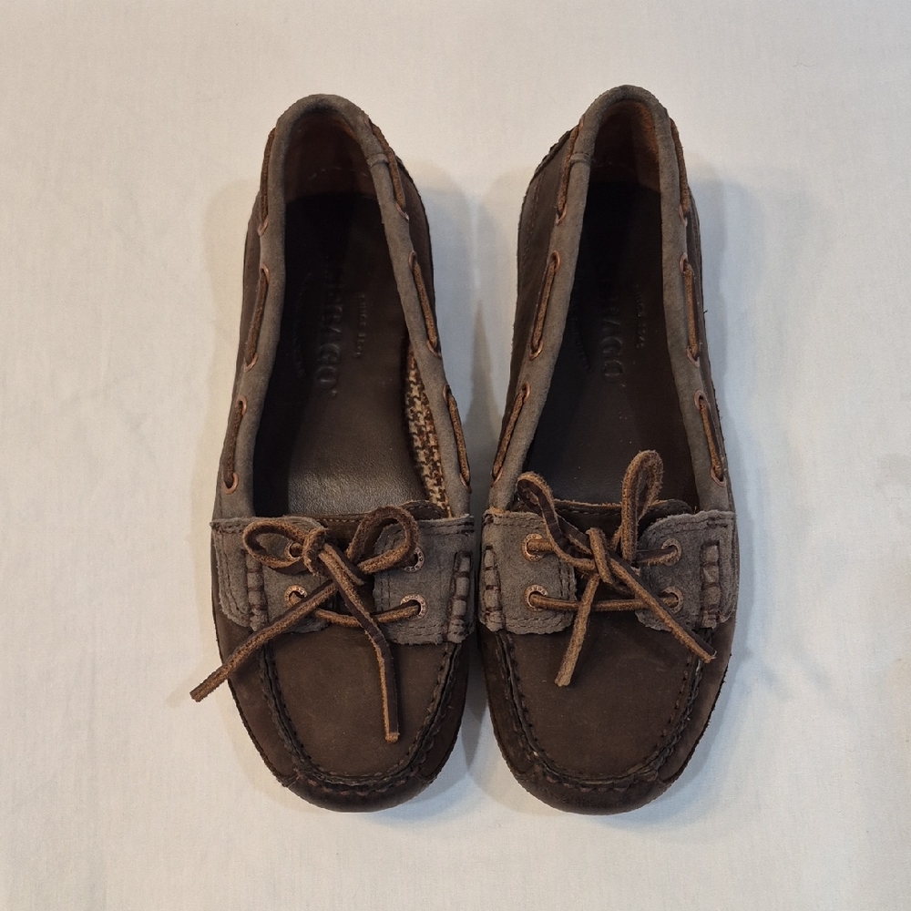🌟3 For $15 🌟 Sebago Brown Suede Moccasin Loafers with Bow Detail